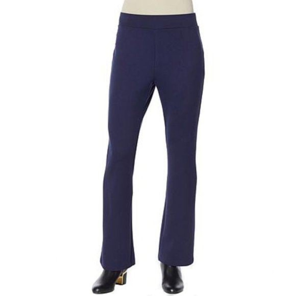 IMAN Blue Bootcut Pull On Pant Size XL Short